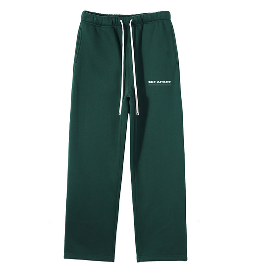 EDEN GREEN SET APART STRAIGHT LEG SWEATPANTS