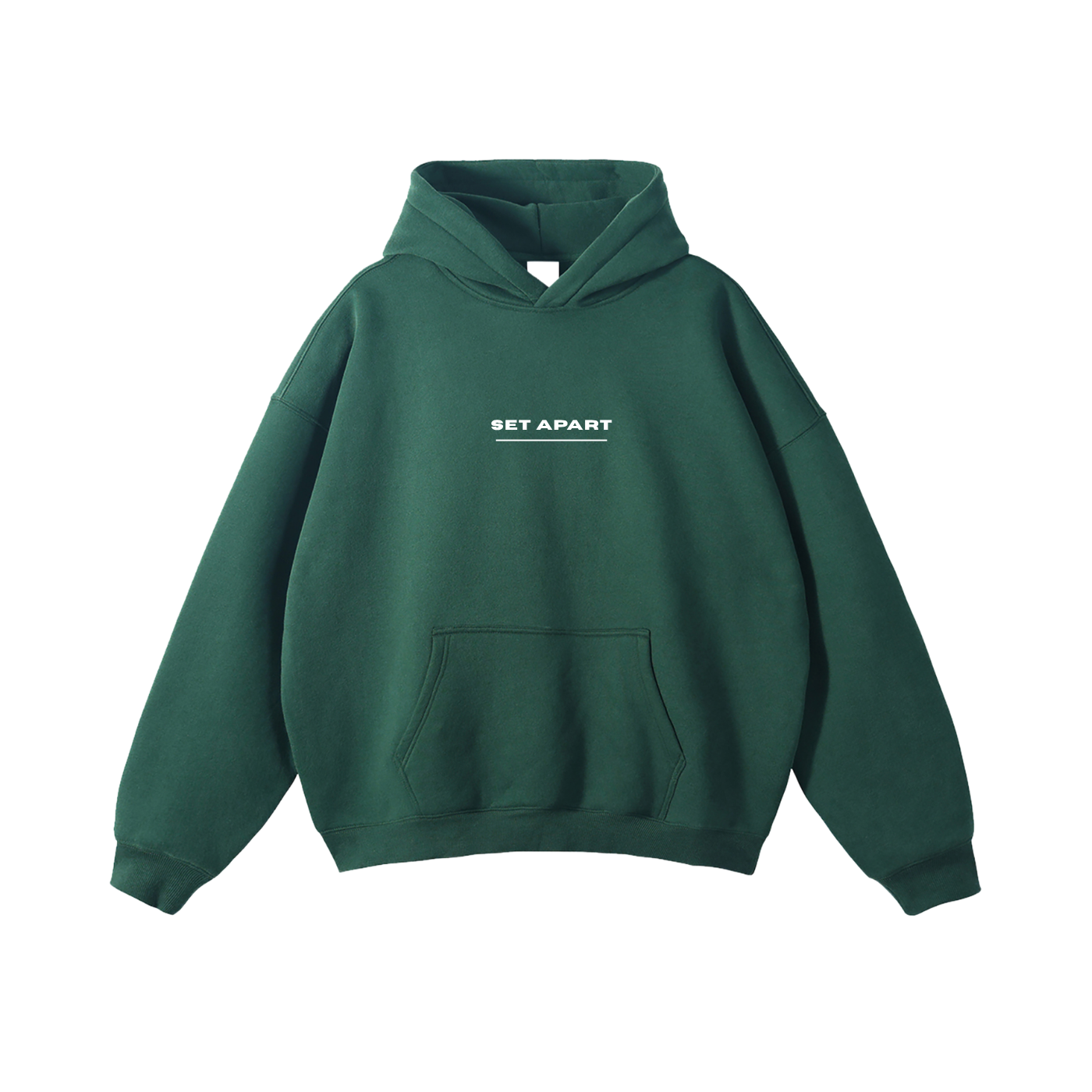 EDEN GREEN OVERSIZED FLEECE SET APART HOODIE
