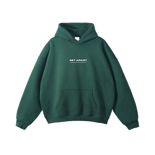 EDEN GREEN OVERSIZED FLEECE SET APART HOODIE