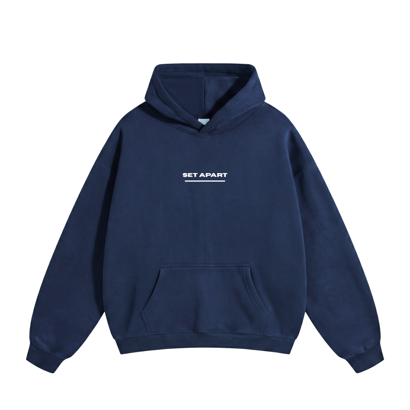 NAVY BLUE OVERSIZED FLEECE HOODIE